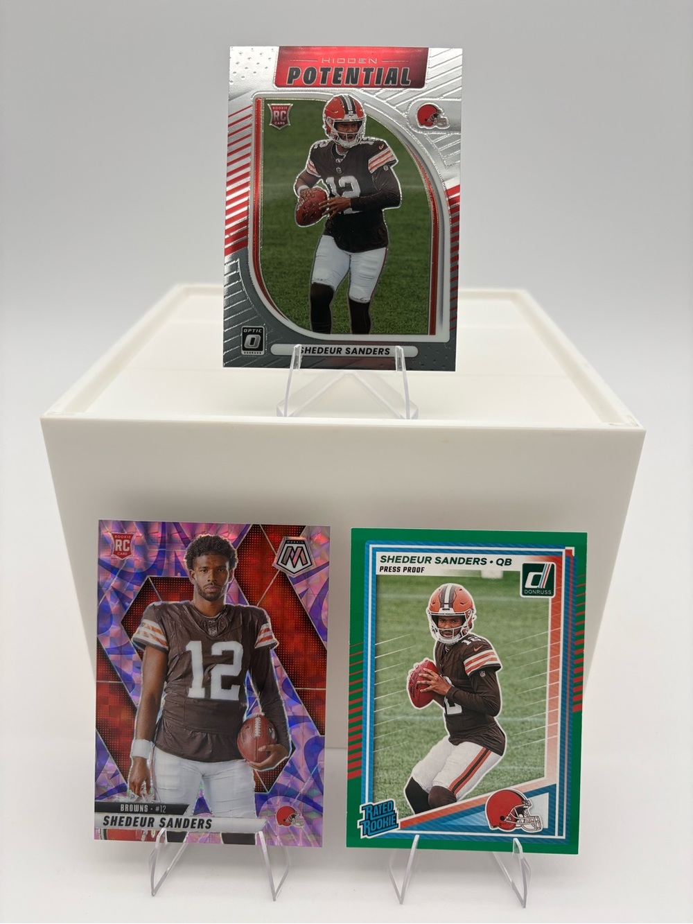 Shedeur Sanders Browns 3-Card Lot 🔥 Pink Prizm / Green Rated Rookie / Insert 🔥